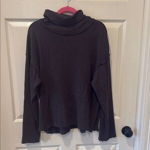 Project Social brown distressed turtleneck, medium